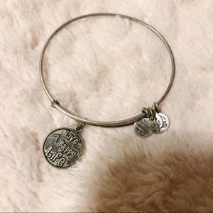 Live A Happy Life Silver Alex and Ani Bangle